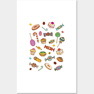 Candy & Bonbon (black) Posters and Art